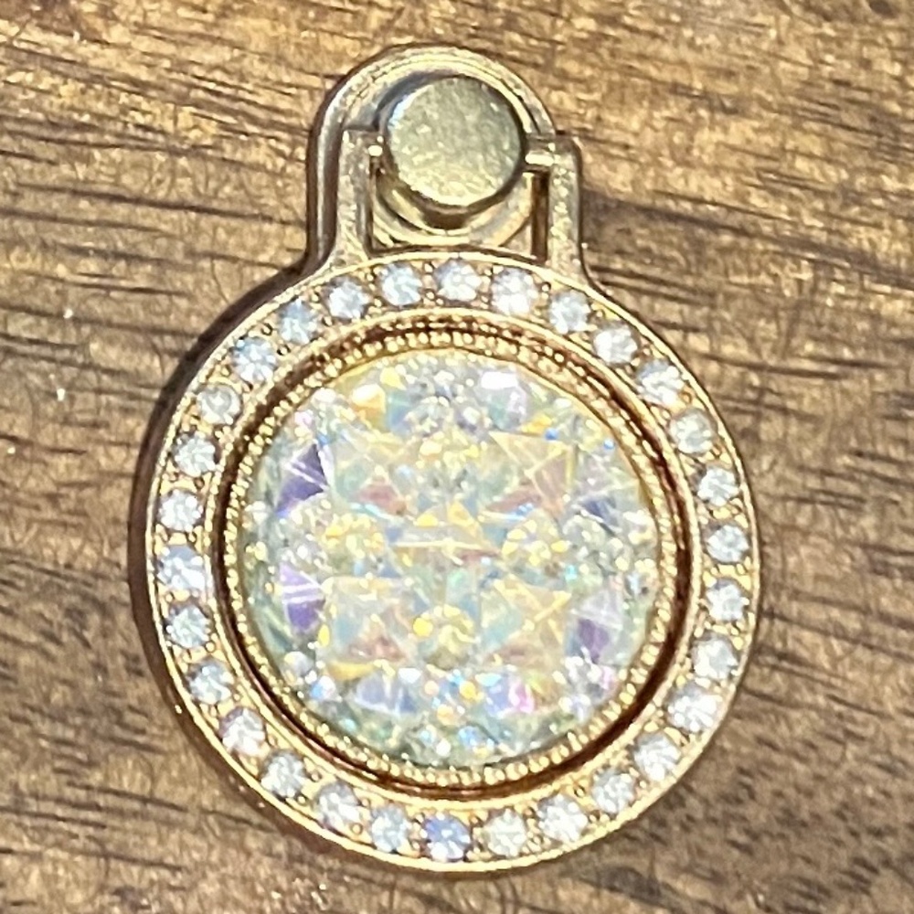 iPhone Ring, iPad, Tablet Holder Kickstand GOLD with Crystals - NWOT